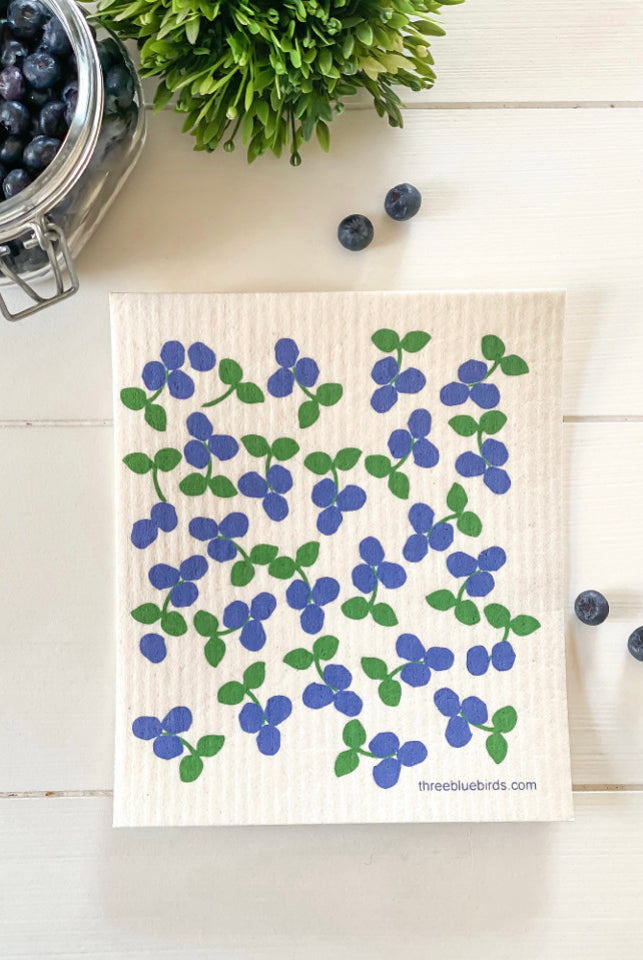 Blueberries Swedish Dishcloth