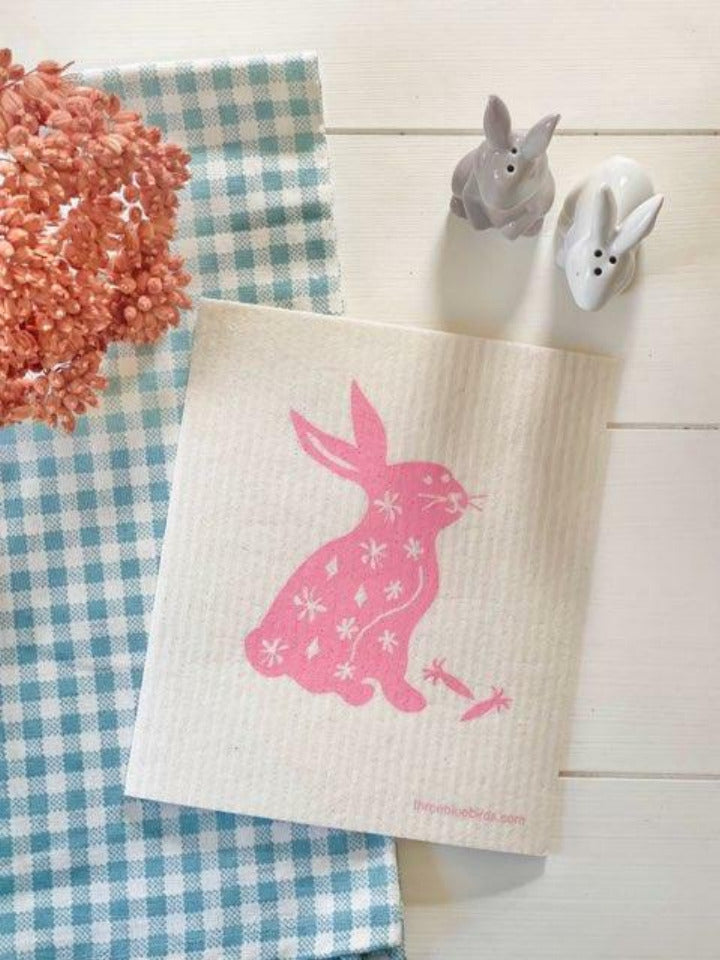 Happy Hare Swedish Dishcloth