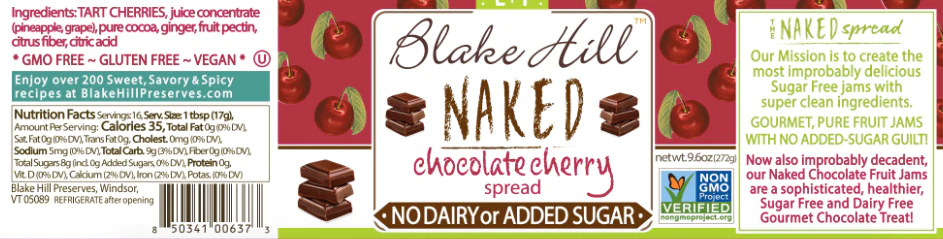 Naked Chocolate Cherry Spread (No Dairy or Added Sugar)
