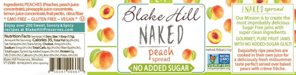 Naked Peach Spread (No Sugar Added)