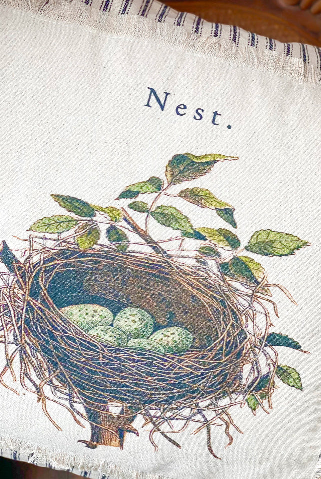 Bird's Nest Pillow Close Up 