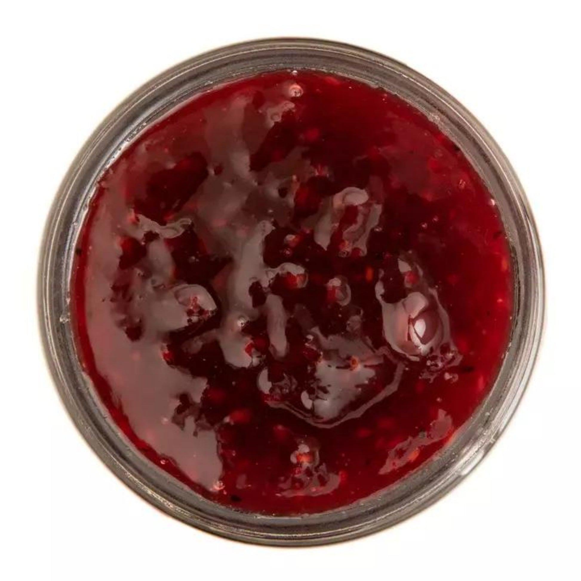 Botanical Jam Collection- Raspberry with Wild Bergamot Open Jar