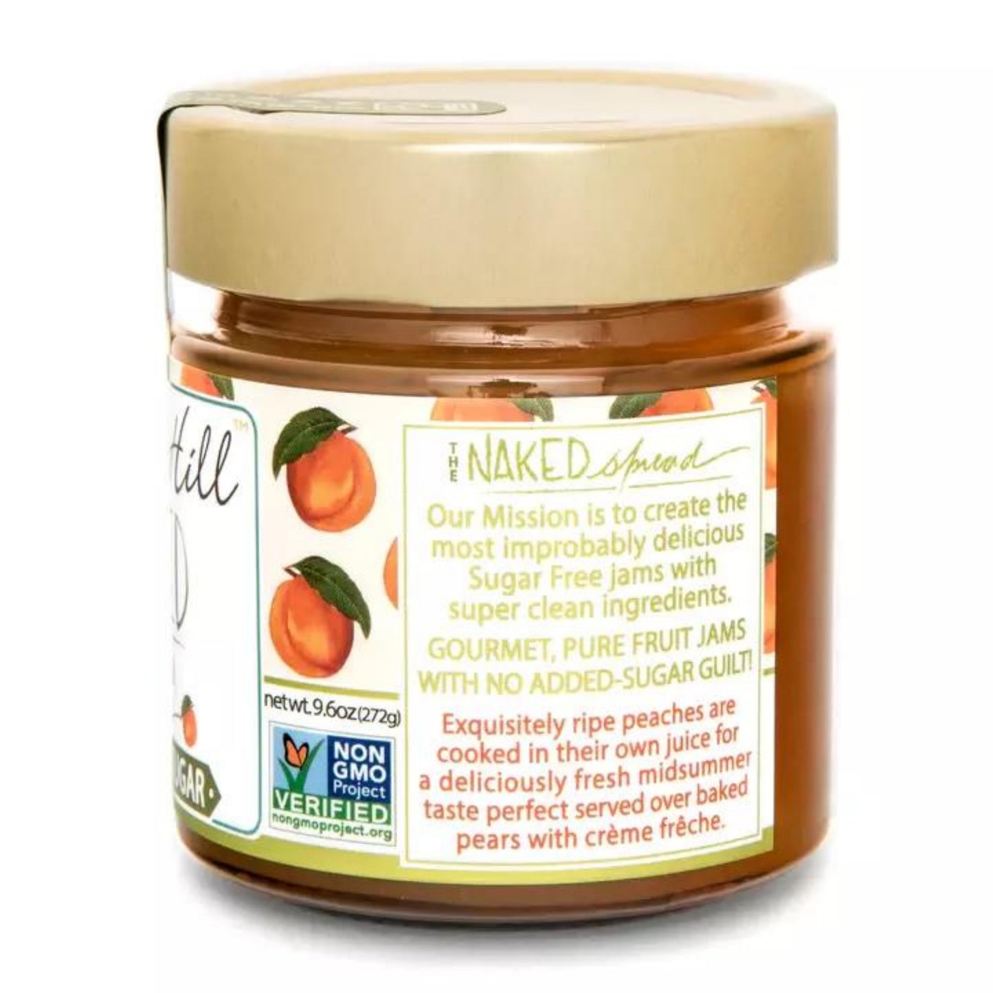 Naked Peach Spread (No Sugar Added) Side Profile About Naked Spreads