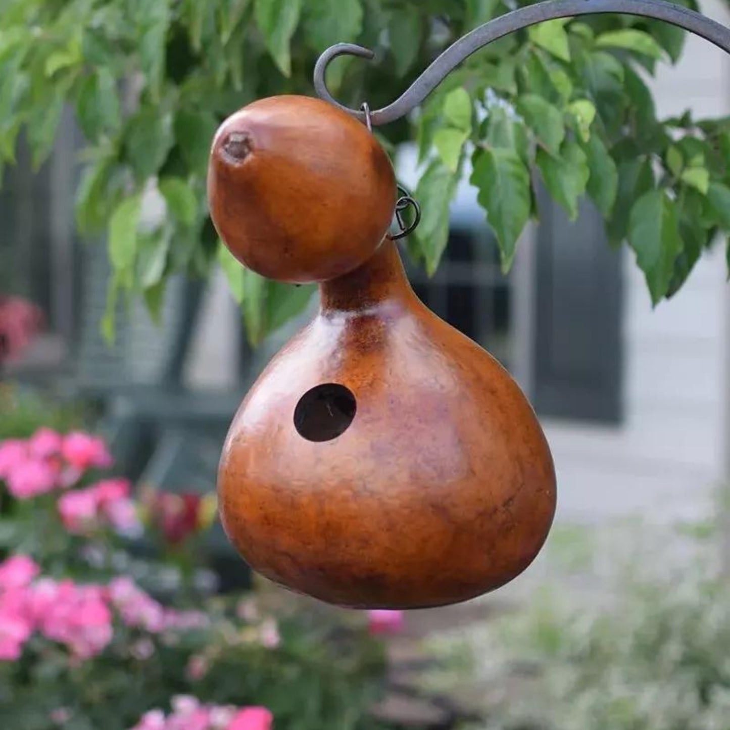 Bungalo Handcrafted Gourd Birdhouse- Walnut
