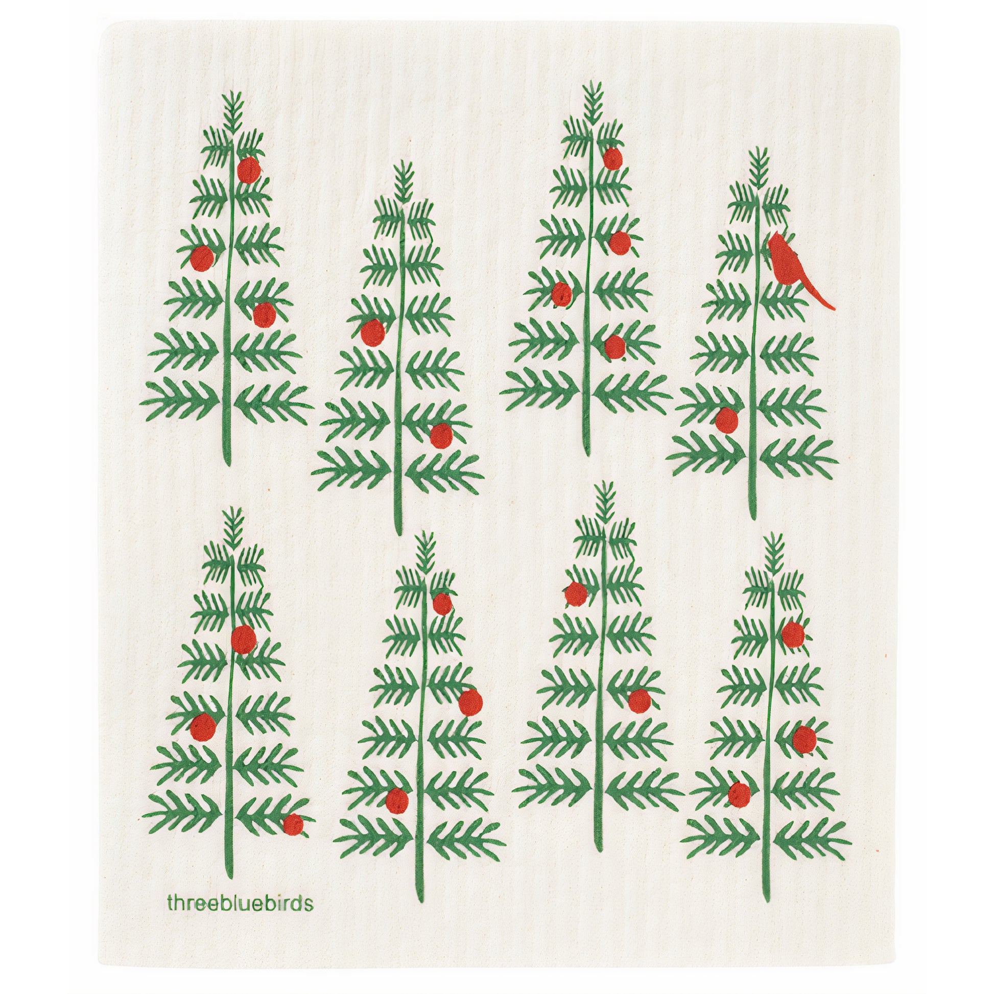 Christmas Trees Swedish Dishcloth