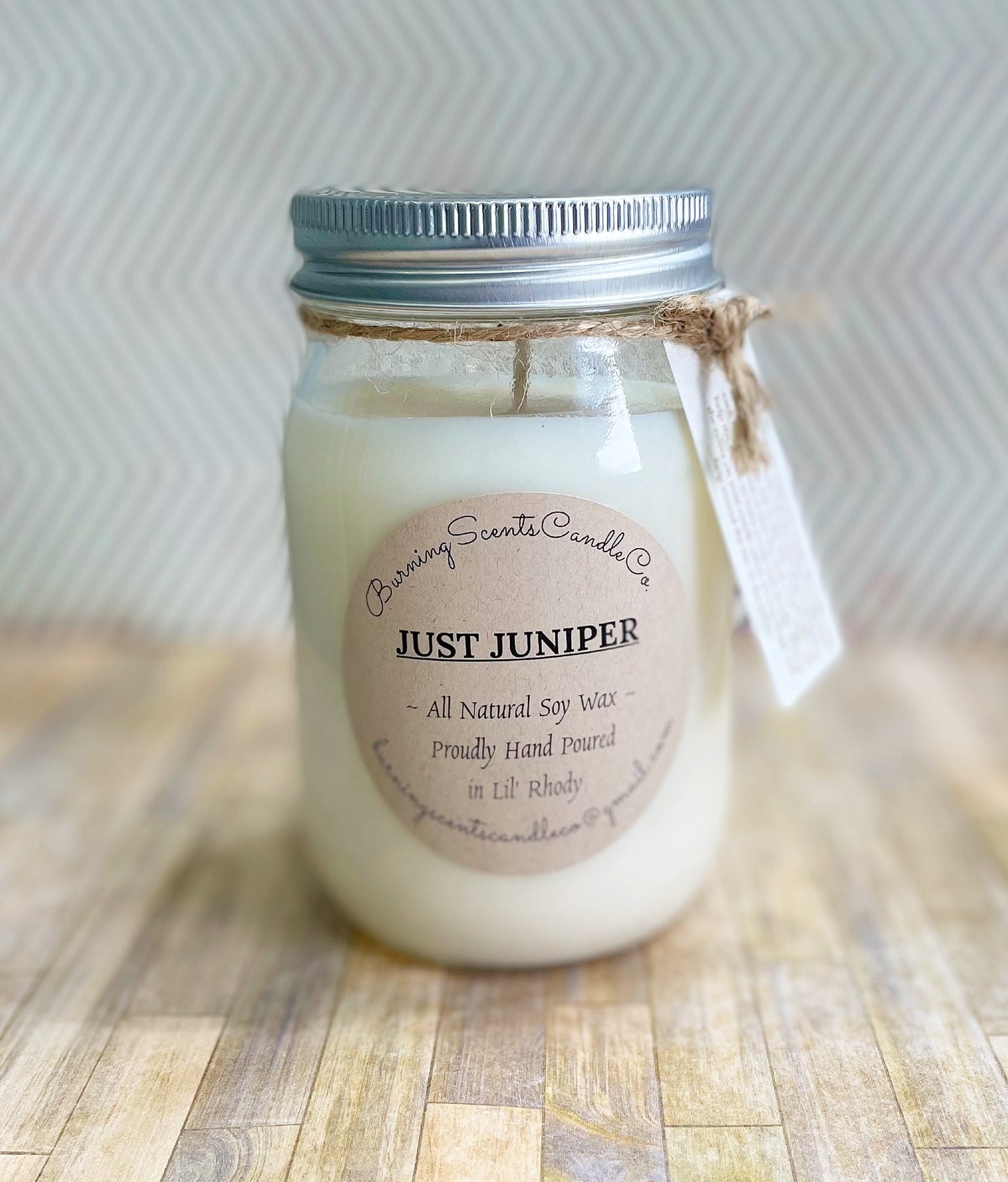 Hand Poured Soy Wax Candle- Just Juniper