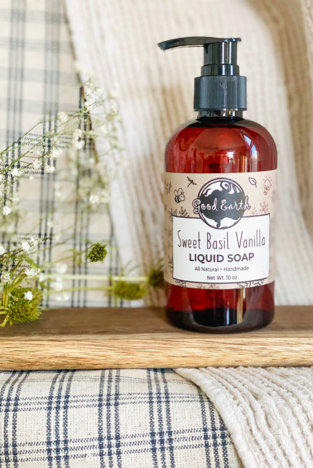 Happy Hands Liquid Soap- Sweet Basil Vanilla