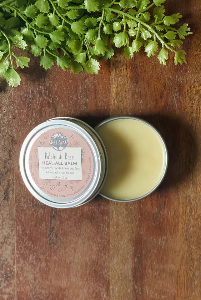 Heal All Balm- Patchouli Rose Open