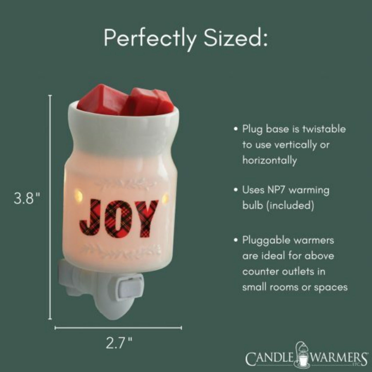 Pluggable Fragrance Warmer Joy Details Graphic
