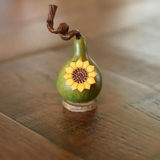 Lil Sunflower Handcrafted Gourd