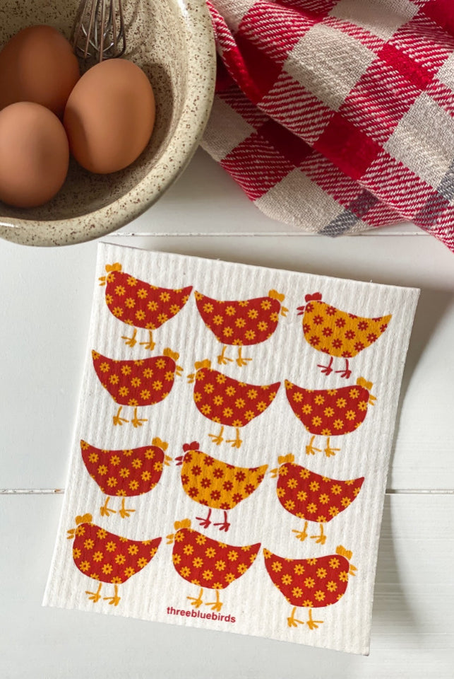 Little Chickens Swedish Dishcloth