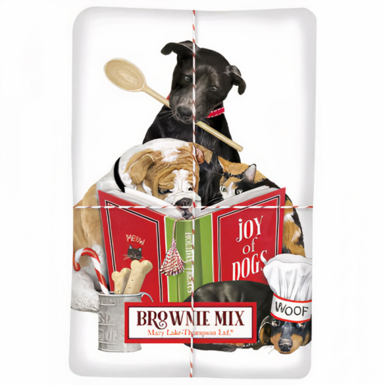 Holiday Pet Chefs Brownie Mix Wrapped in Flour Sack Towel 