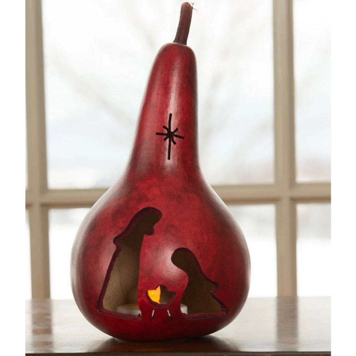 Nativity Silhouette Miniature Handcrafted Gourd