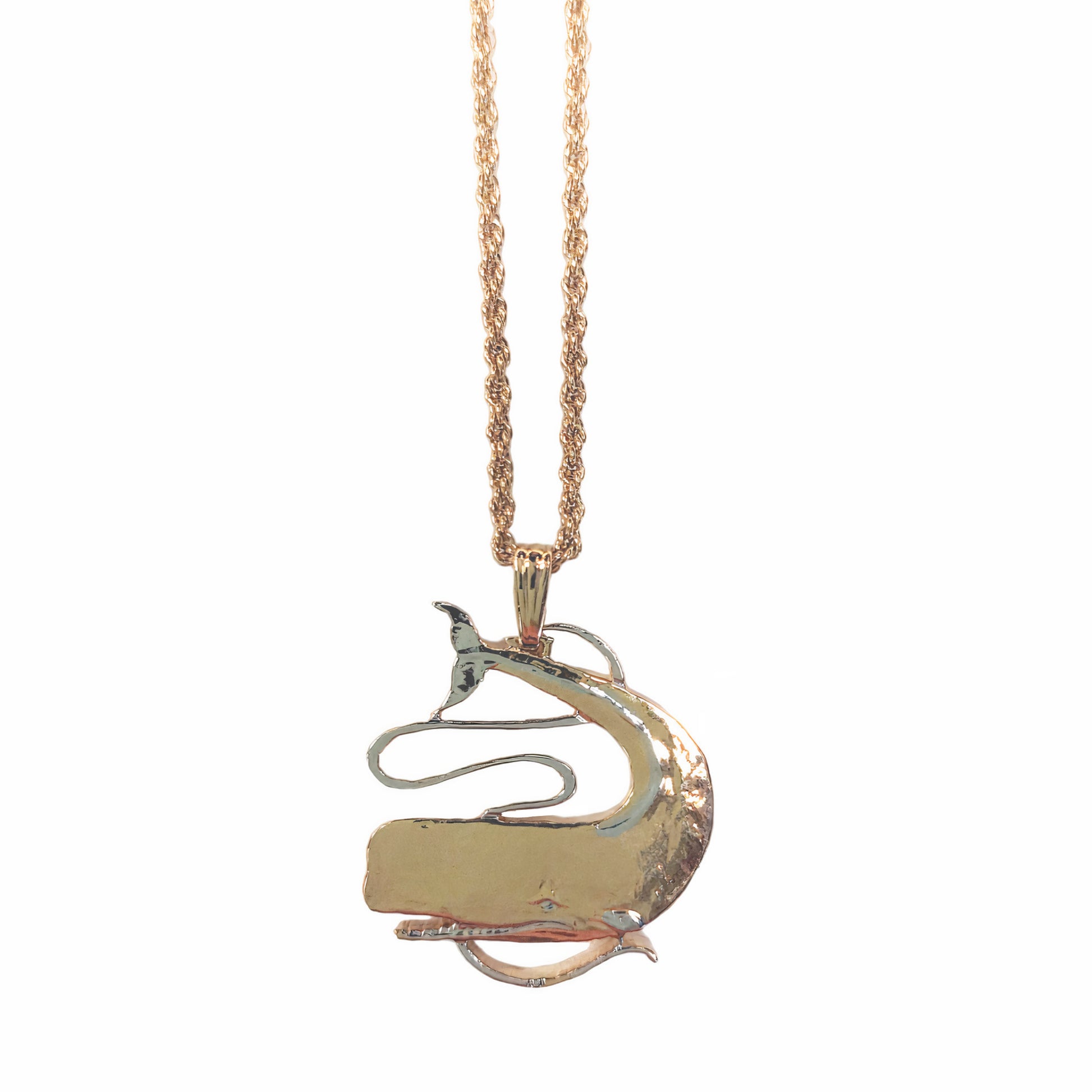 Sperm Whale Pendant Coin Necklace