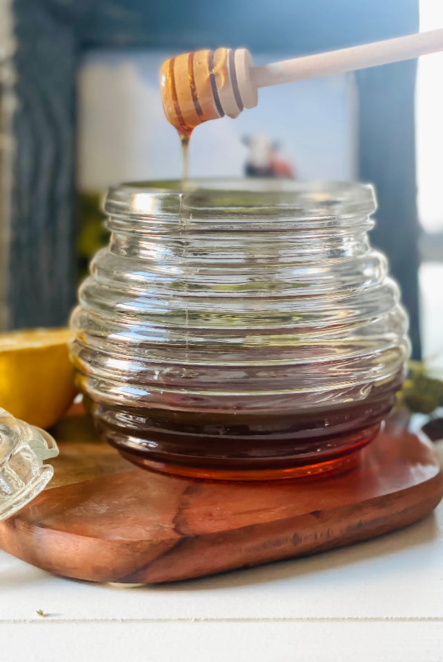 Wooden Rustic Honey Dipper Jar Drip