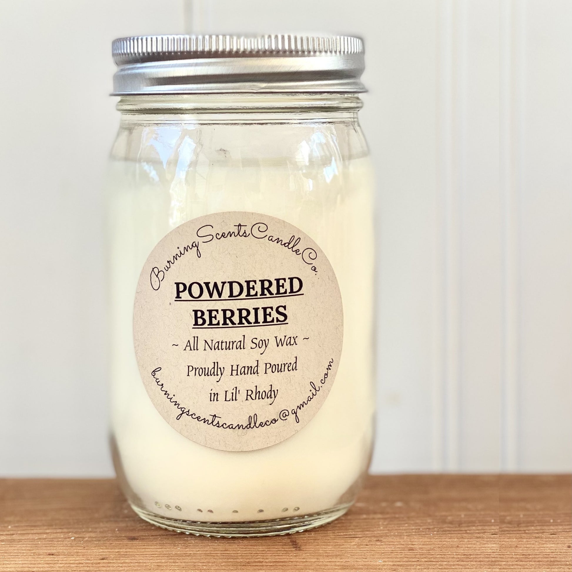 Hand Poured Soy Wax Candle- Powdered Berries