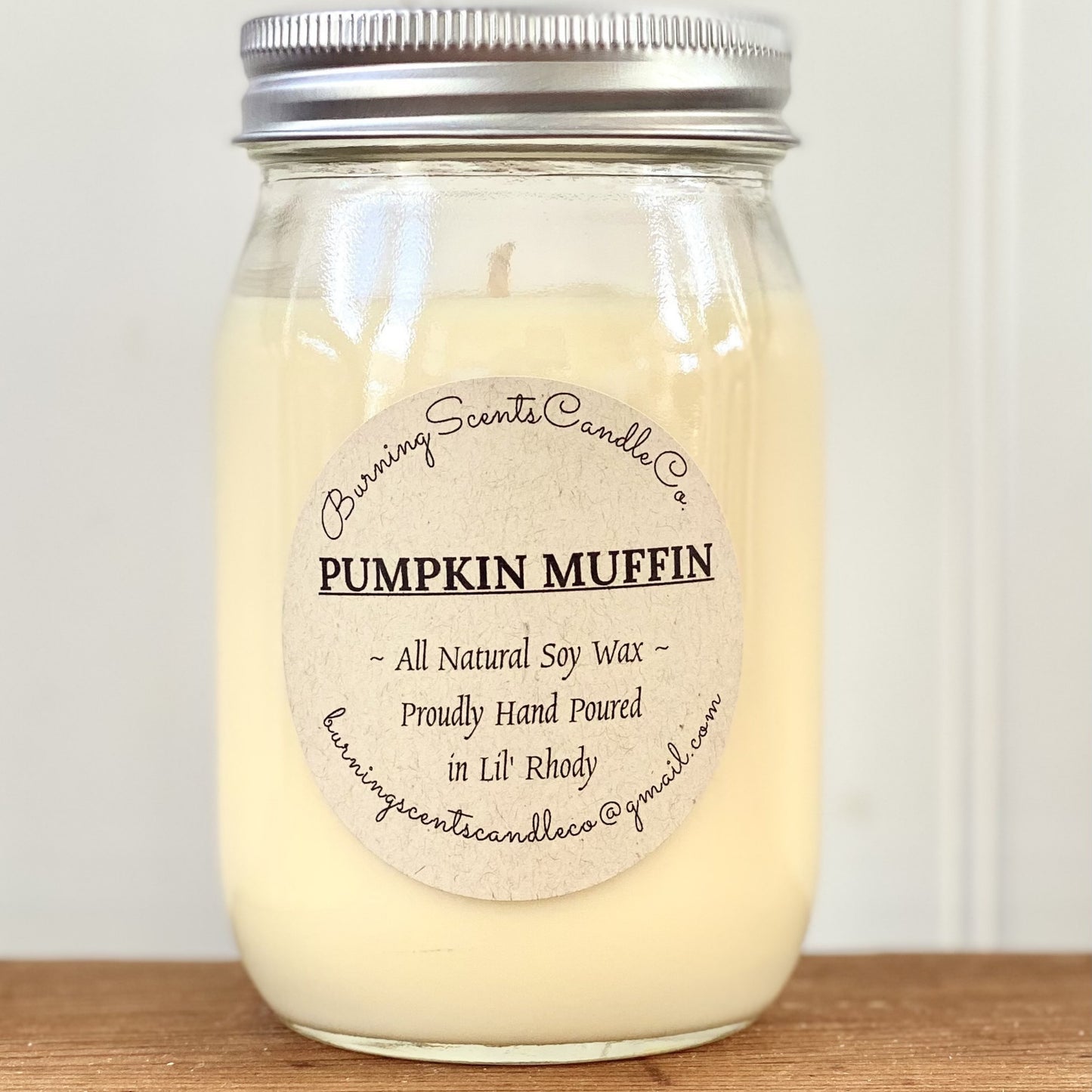 Hand Poured Soy Wax Candle- Pumpkin Muffin