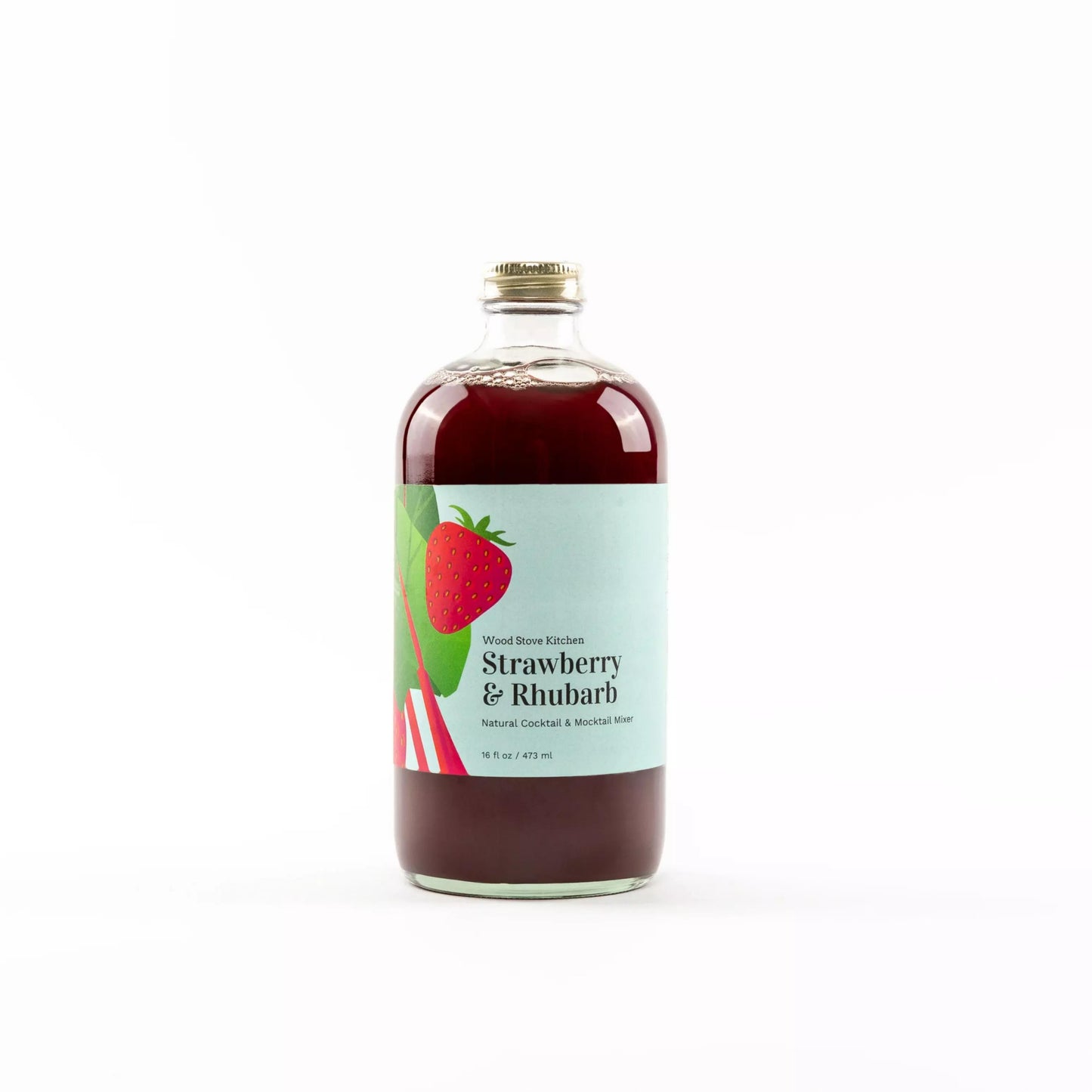 Strawberry Rhubarb Natural Cocktail & Mocktail Mixer 16 fl oz